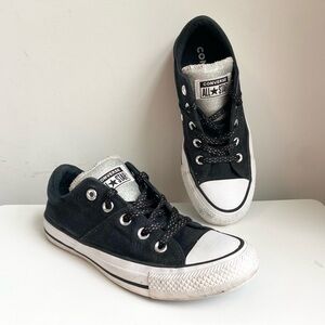 Converse All Stars sneakers thick tongue sipped 6 black silver